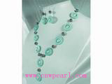 20mm shell pearl jewelry necklace&earrings set on sale